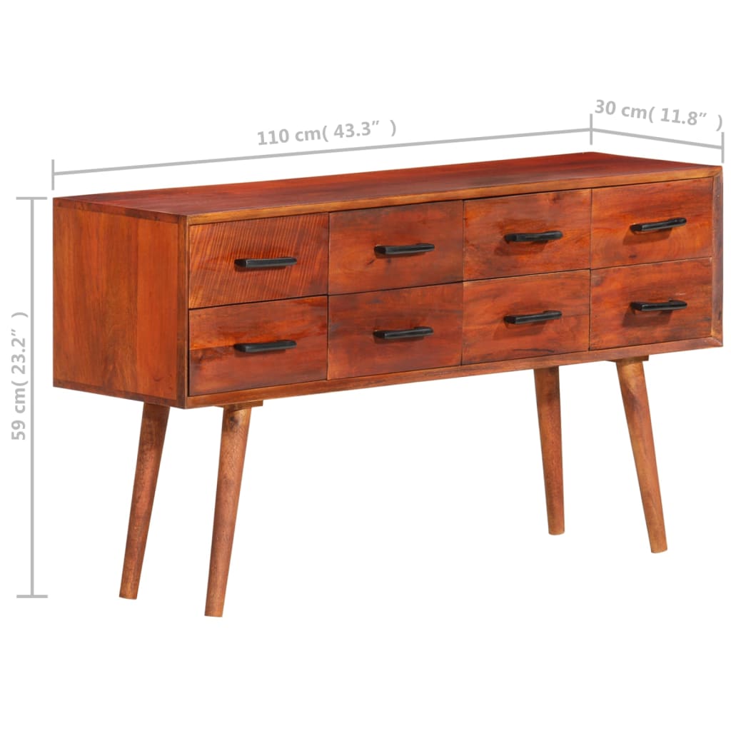 Sideboard 110X30X59 Cm Solid Wood Mango