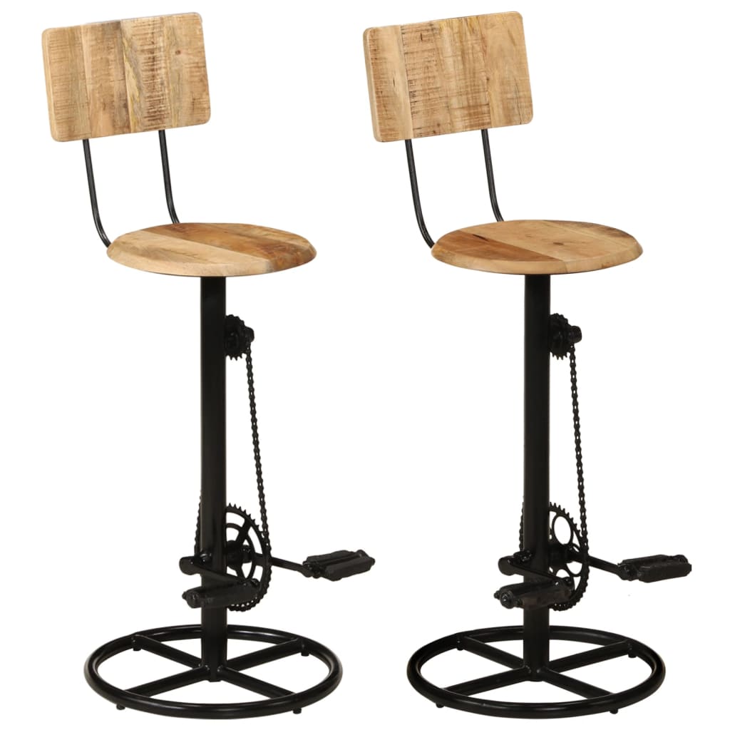Bar Stools 2 Pcs Solid Wood Reclaimed