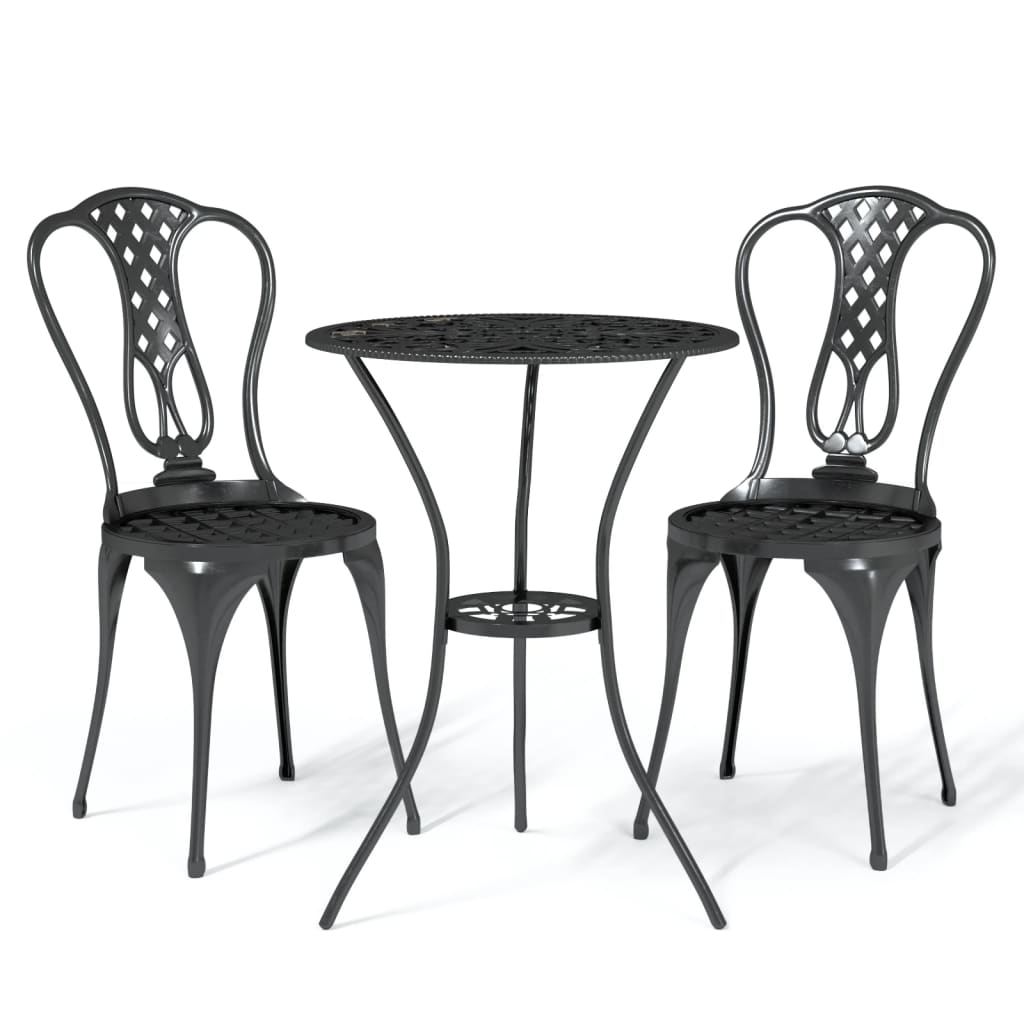 3 Piece Bistro Set Cast Aluminium
