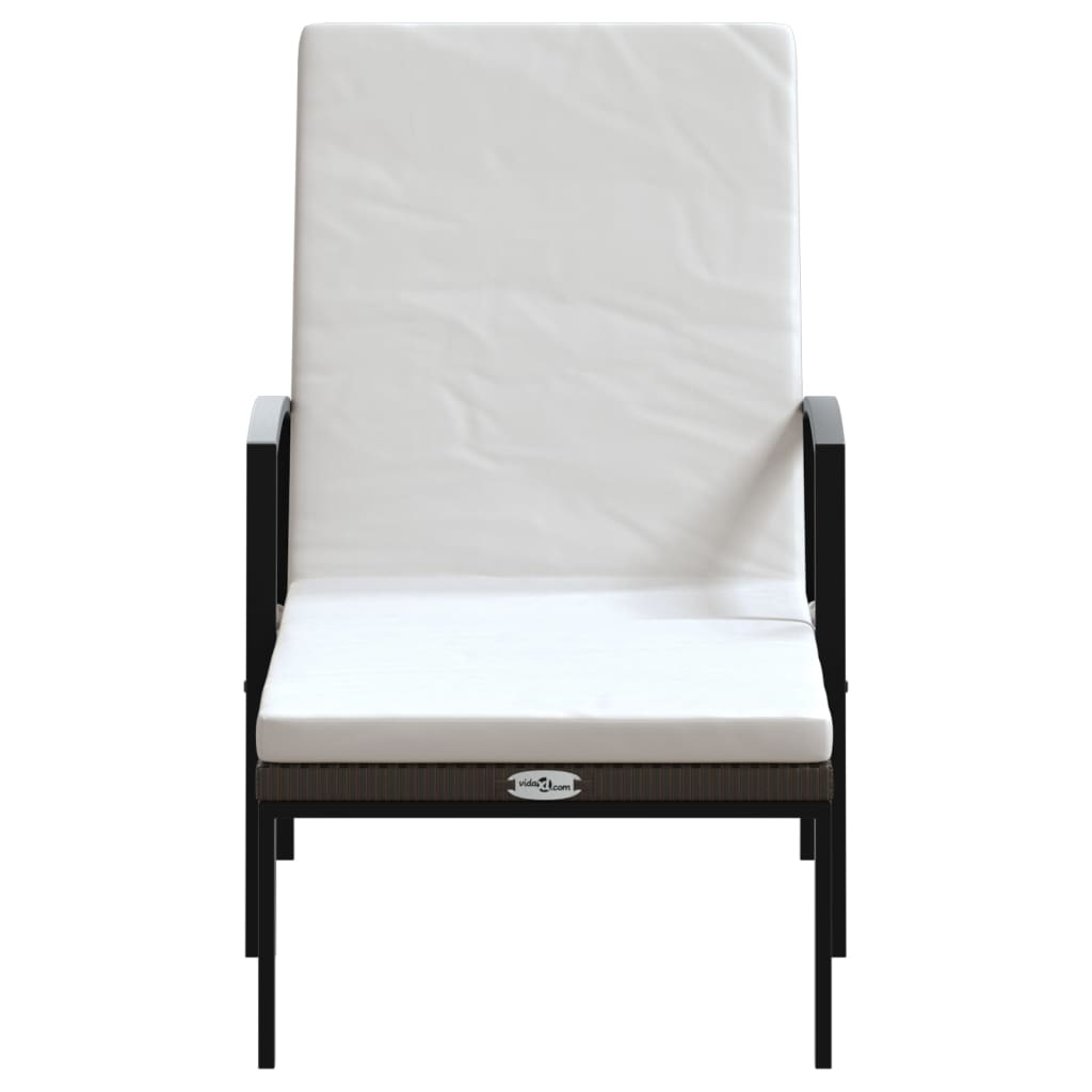 Sun Loungers 2 Pcs With Table Poly Rattan