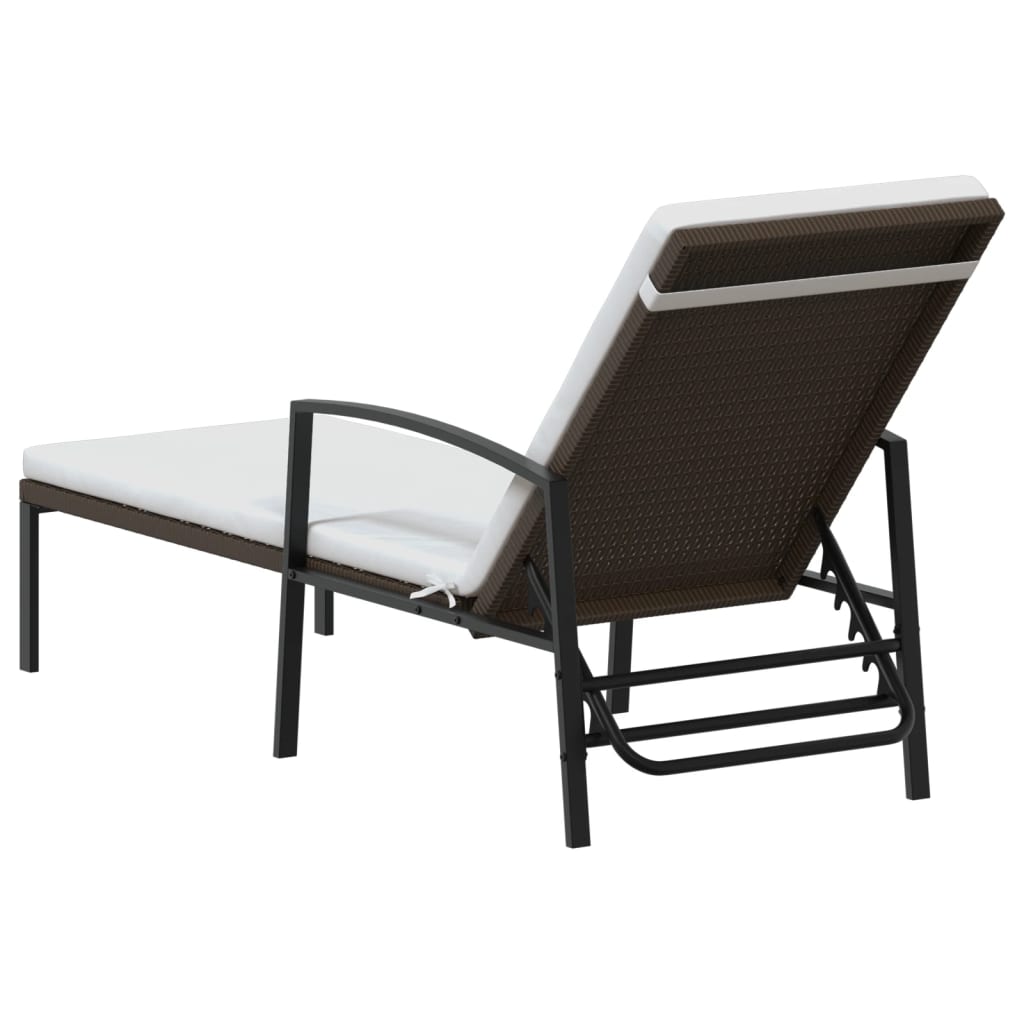 Sun Loungers 2 Pcs With Table Poly Rattan