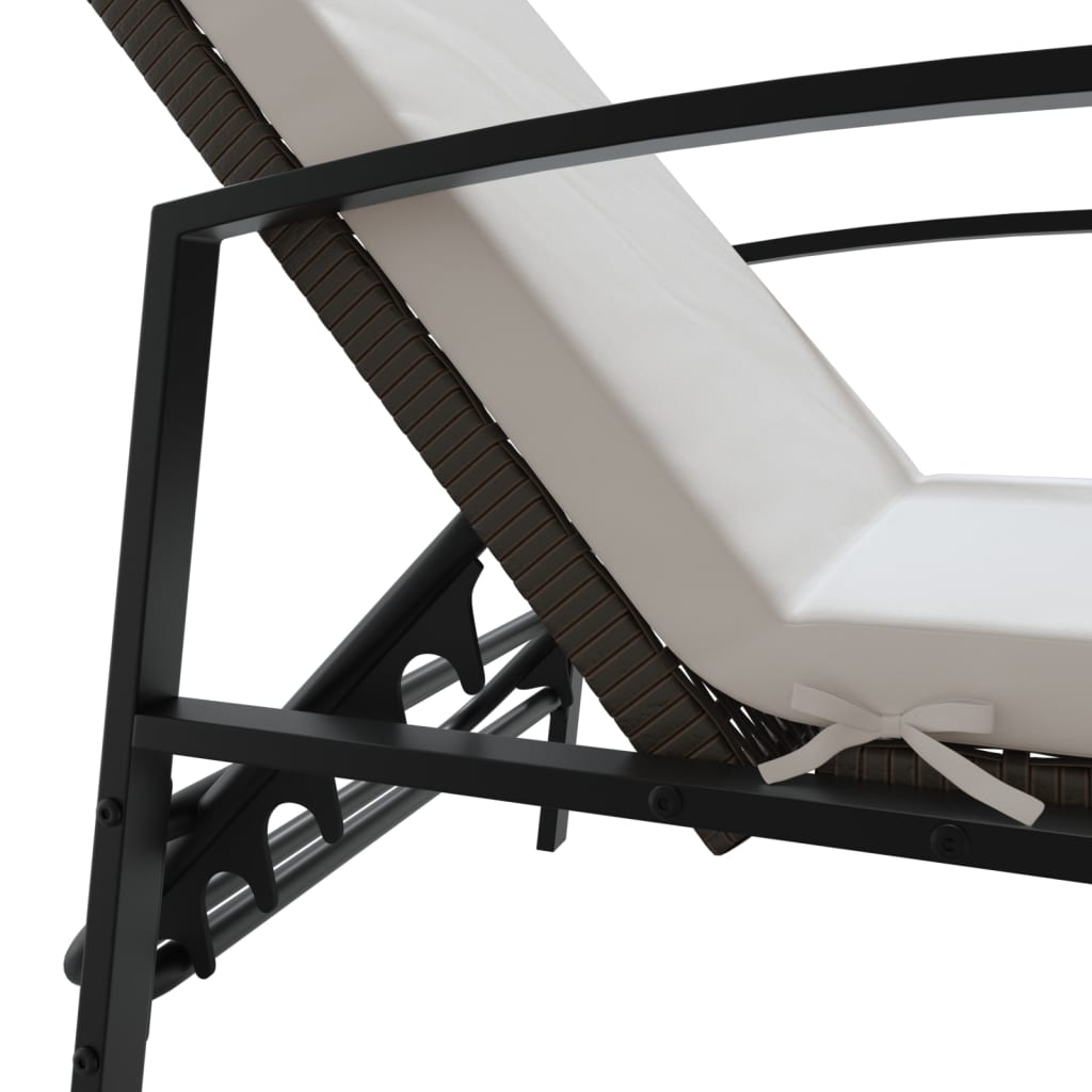 Sun Loungers 2 Pcs With Table Poly Rattan