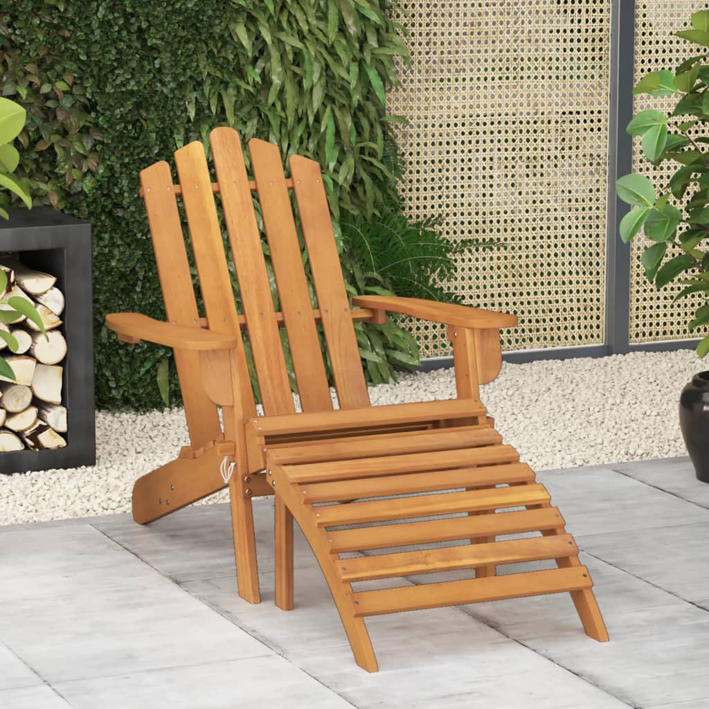 Garden Adirondack Chairs 2 Pcs Solid Wood Acacia