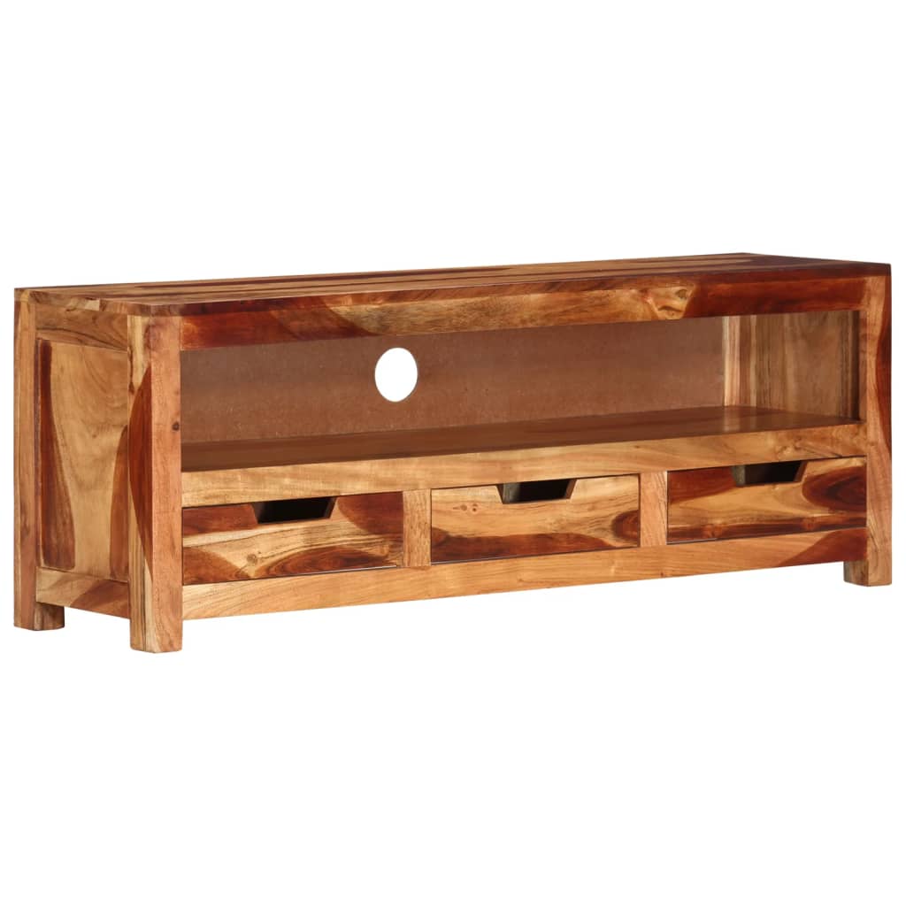 Tv Cabinet 110X30X40 Cm Solid Wood Acacia