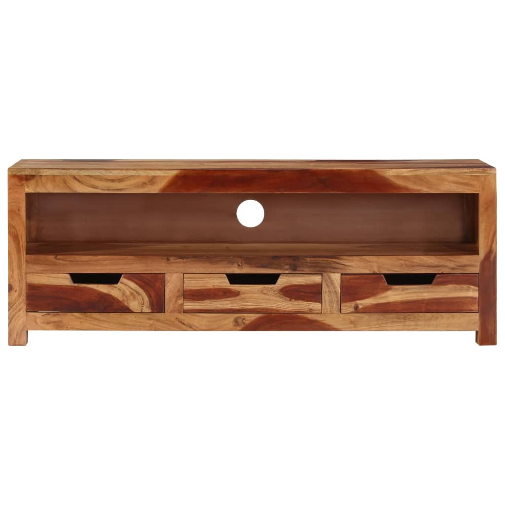 Tv Cabinet 110X30X40 Cm Solid Wood Acacia
