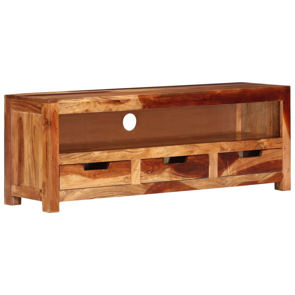 Tv Cabinet 110X30X40 Cm Solid Wood Acacia