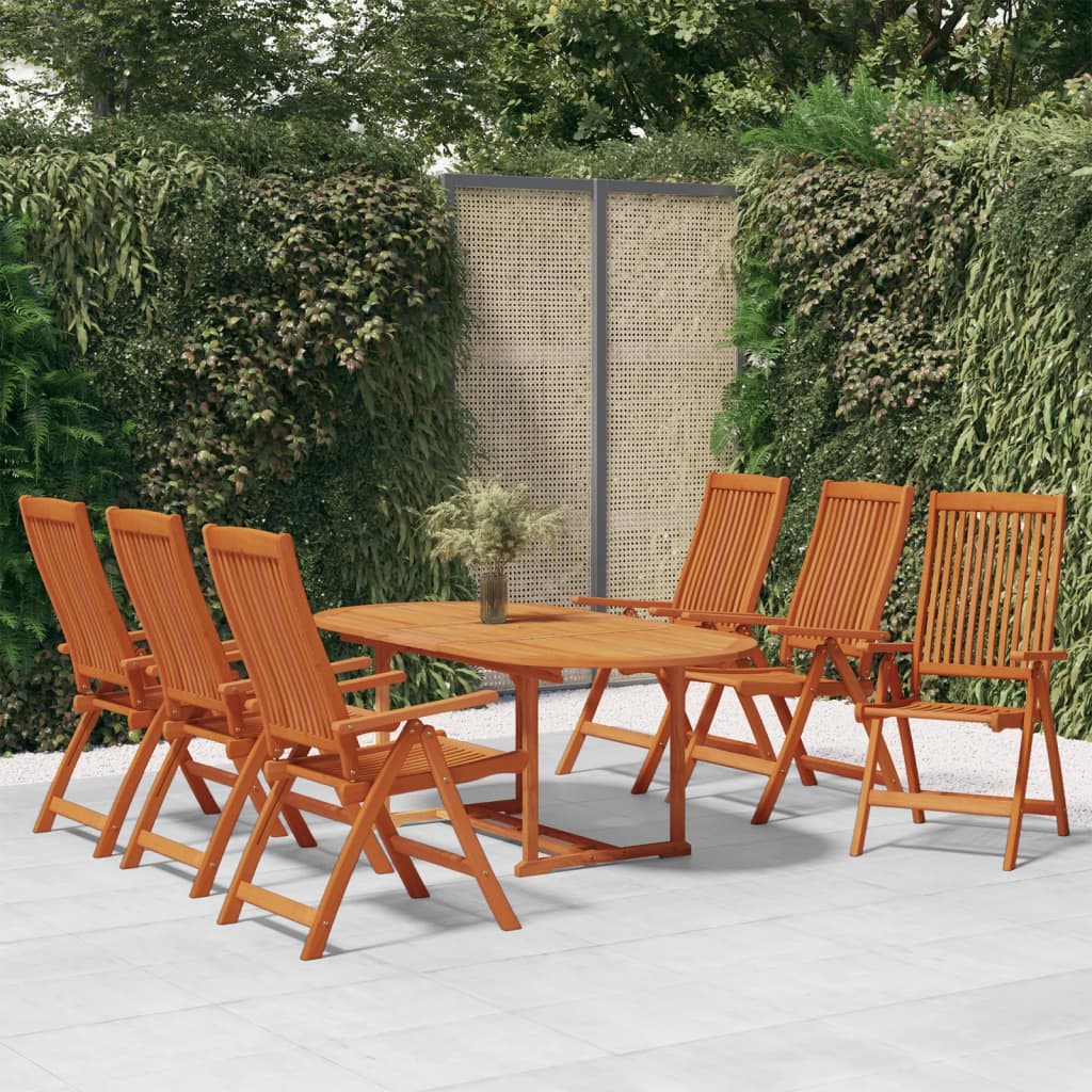 5 Piece Garden Dining Set Solid Wood Eucalyptus