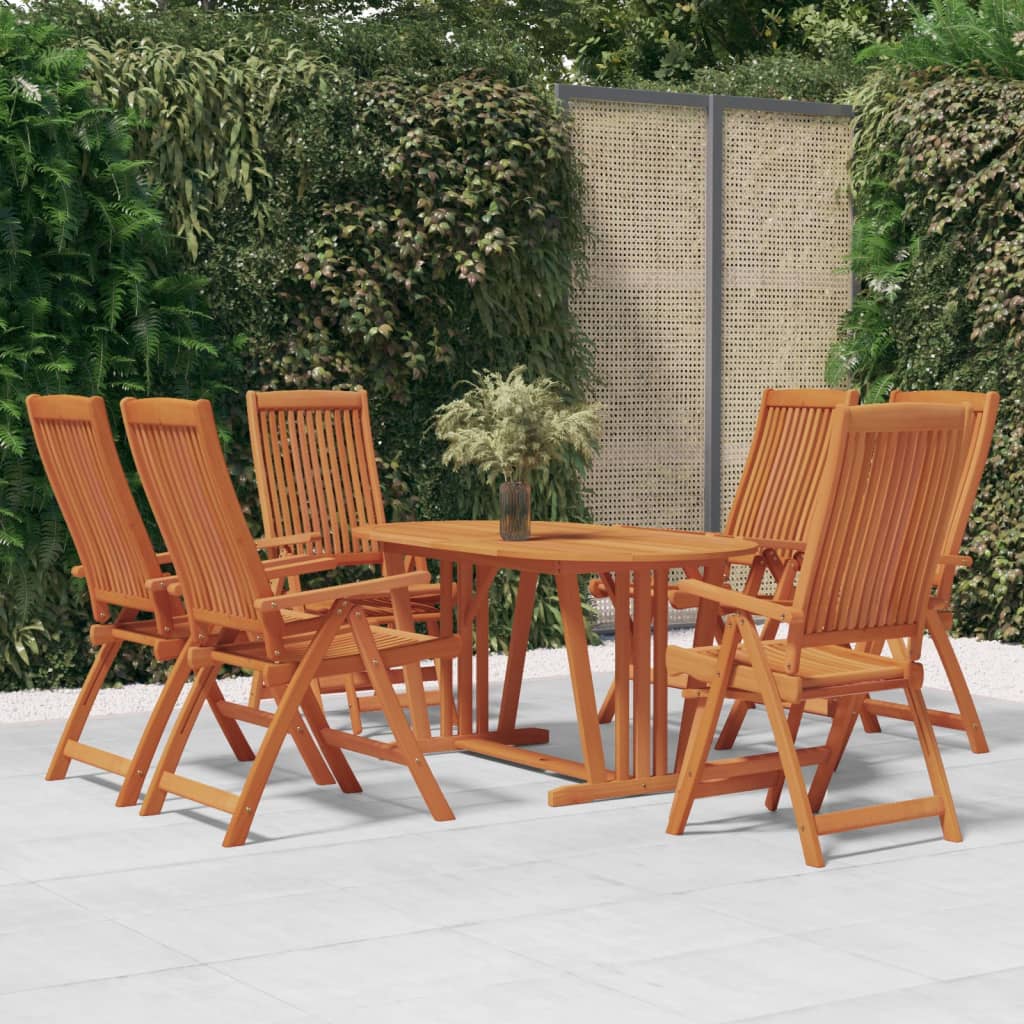 5 Piece Garden Dining Set Solid Wood Eucalyptus