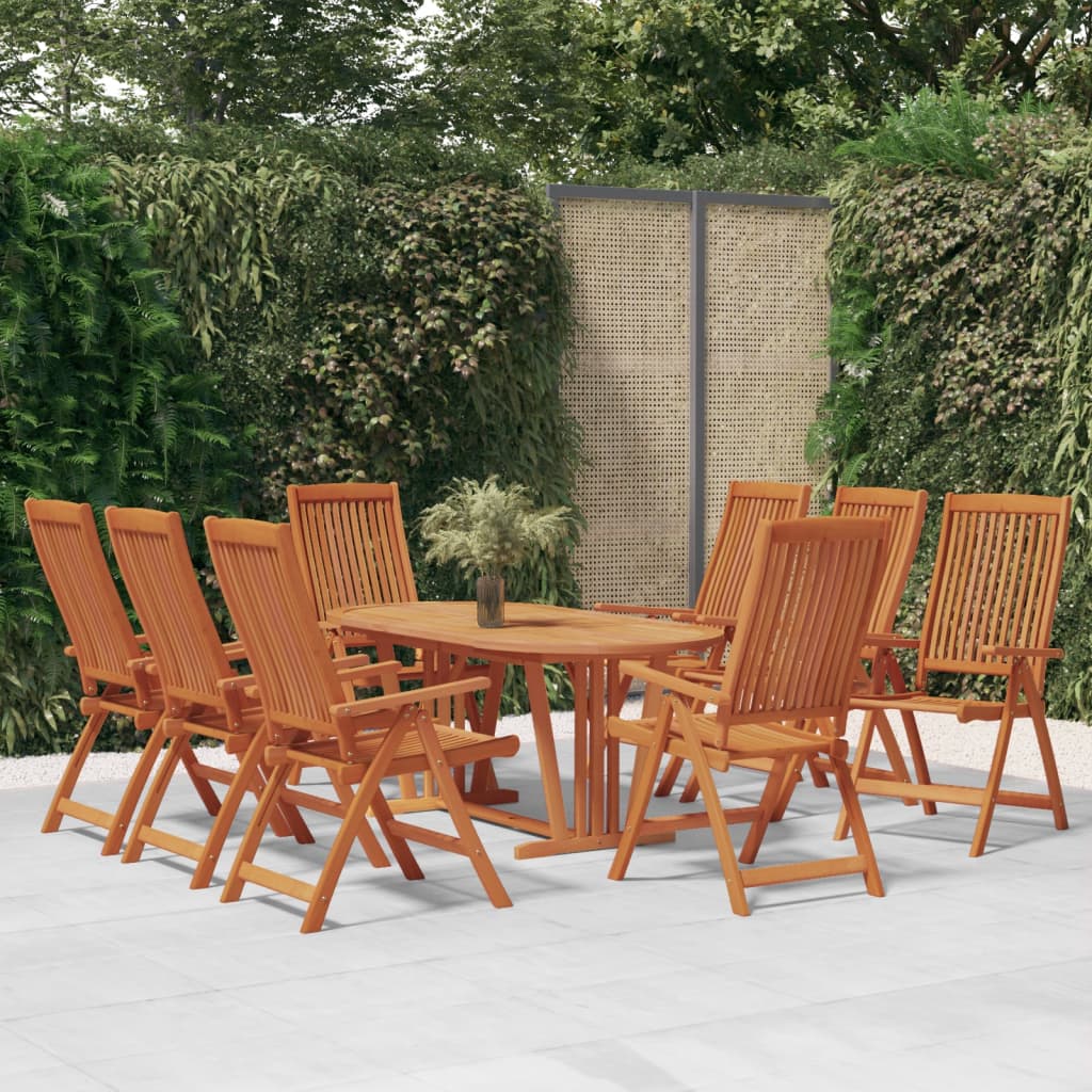 Folding Garden Chairs 4 Pcs Solid Wood Eucalyptus