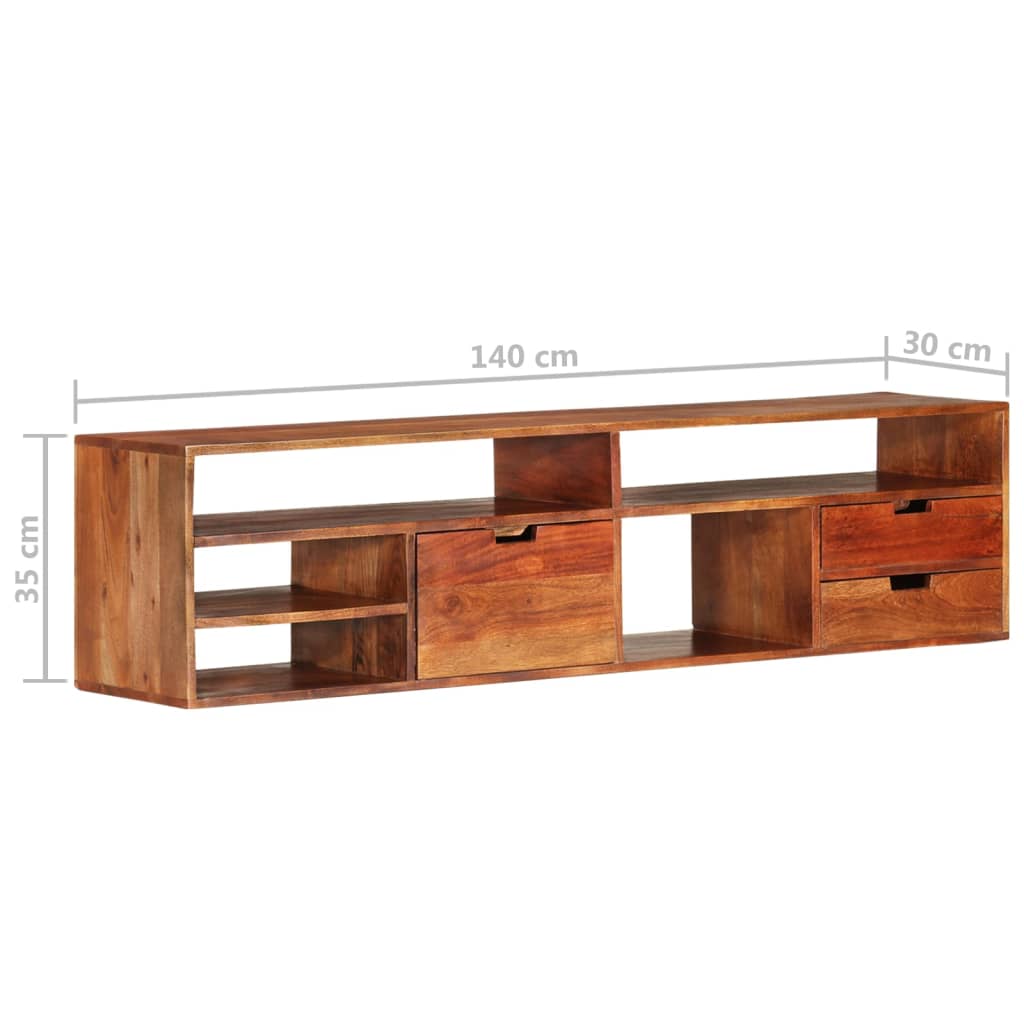 Tv Cabinet 140X30X Solid Acacia Wood