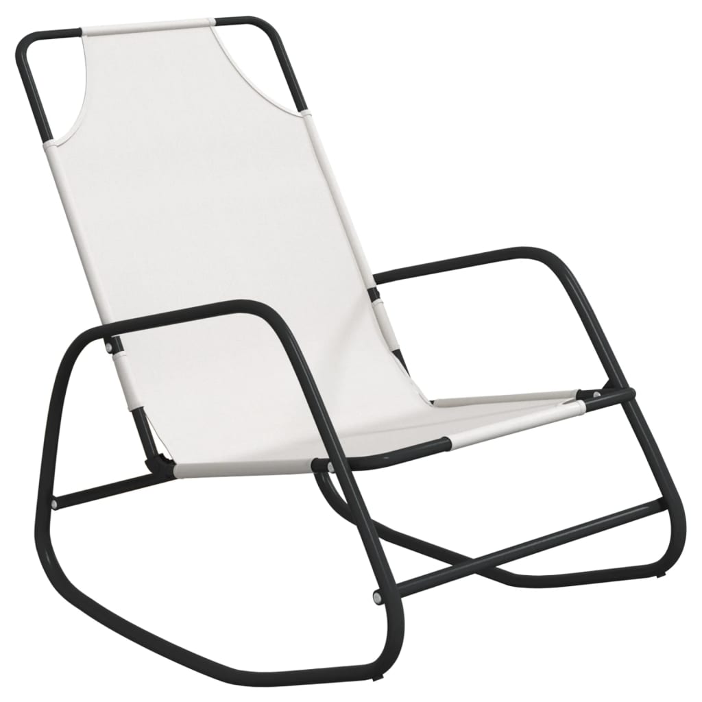 Rocking Sun Lounger Steel And Textilene