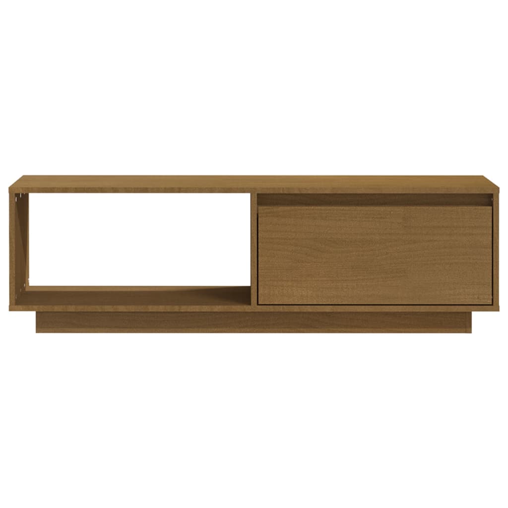 Tv Cabinet 110X30X33.5 Cm Solid Pinewood