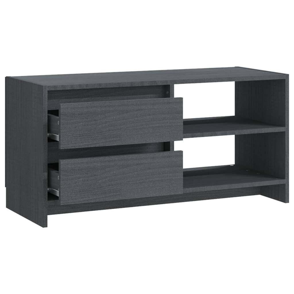 Tv Cabinet 80X31X39 Cm Solid Pinewood