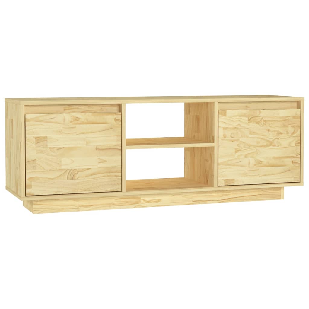Tv Cabinet 110X30X40 Cm Solid Pinewood