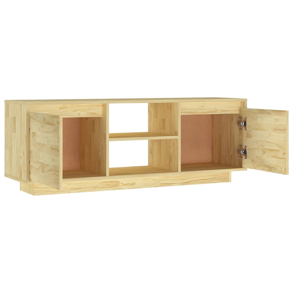 Tv Cabinet 110X30X40 Cm Solid Pinewood