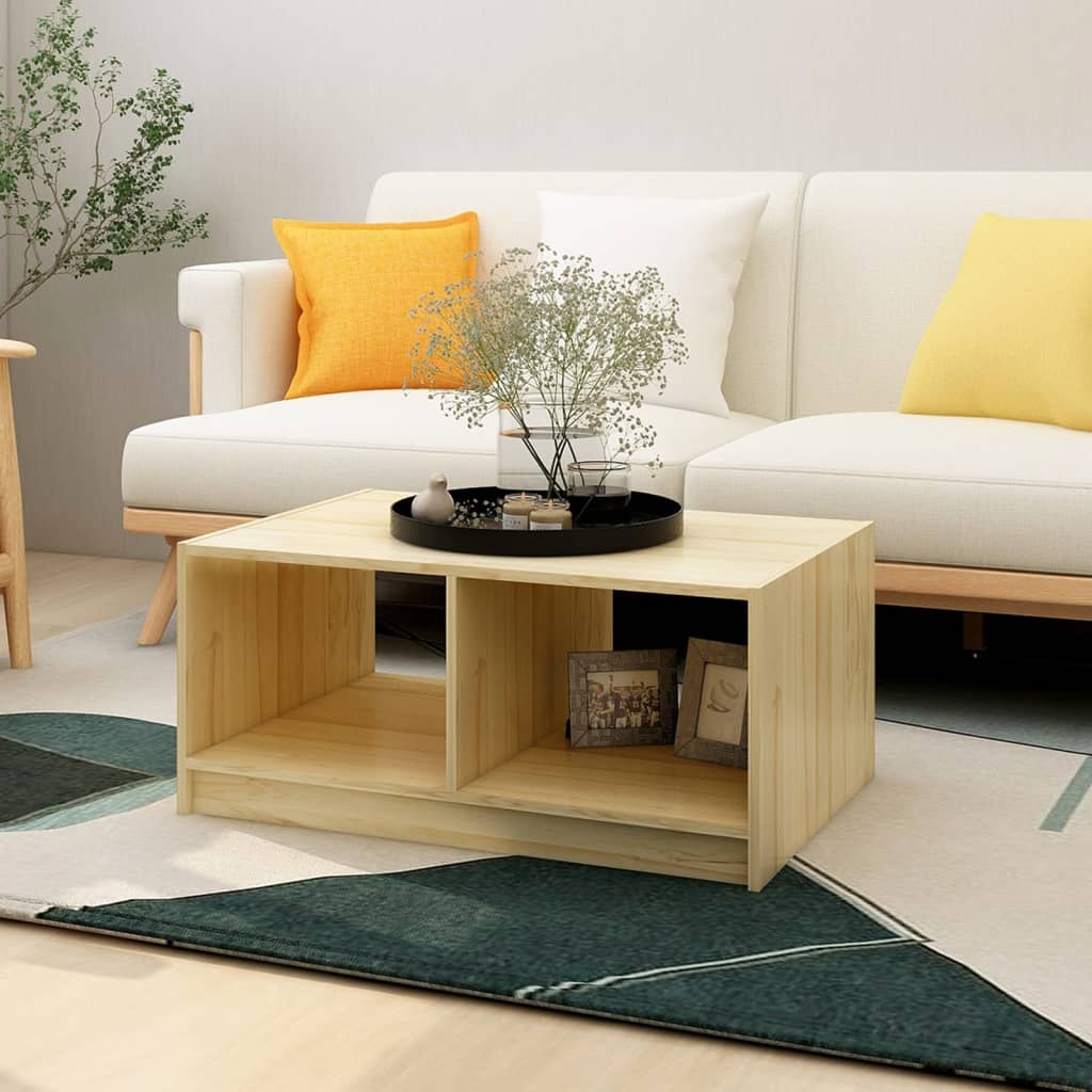 Coffee Table 75X50X33.5 Cm Solid Pinewood