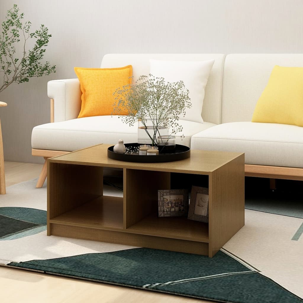 Coffee Table 75X50X33.5 Cm Solid Pinewood
