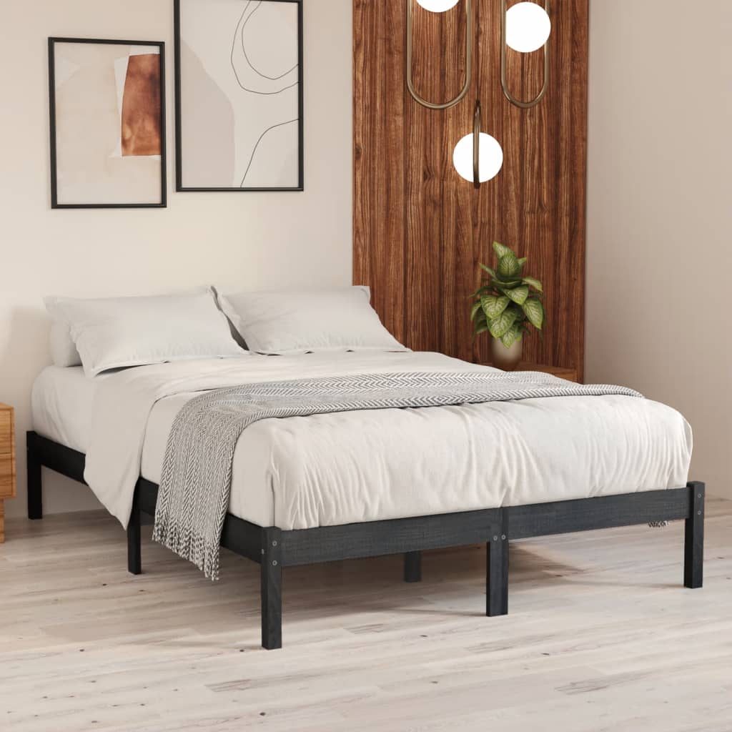 810005 Bed Frame Without Mattress Solid Wood