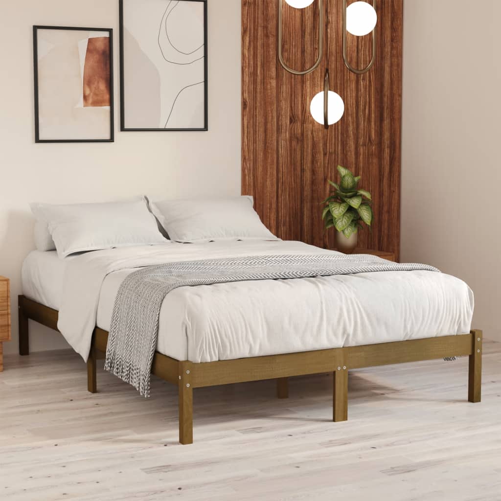 810005 Bed Frame Without Mattress Solid Wood