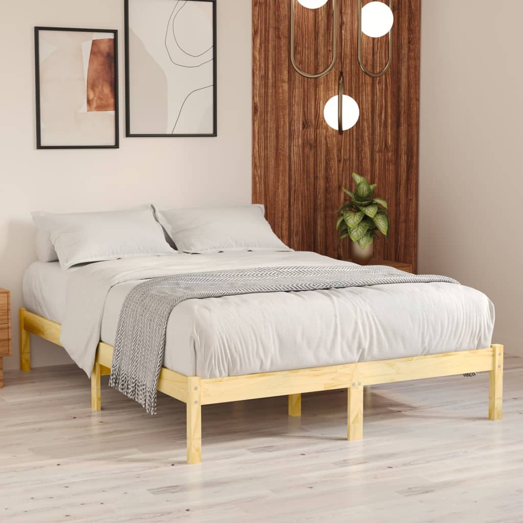 810005 Bed Frame Without Mattress Solid Wood