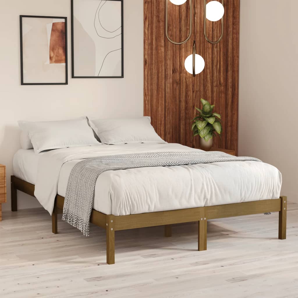 810005 Bed Frame Without Mattress Solid Wood