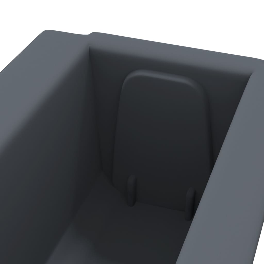 Flower Boxes For Euro Pallets 12 Pcs Grey 36X13.5X9.5 Cm Pp