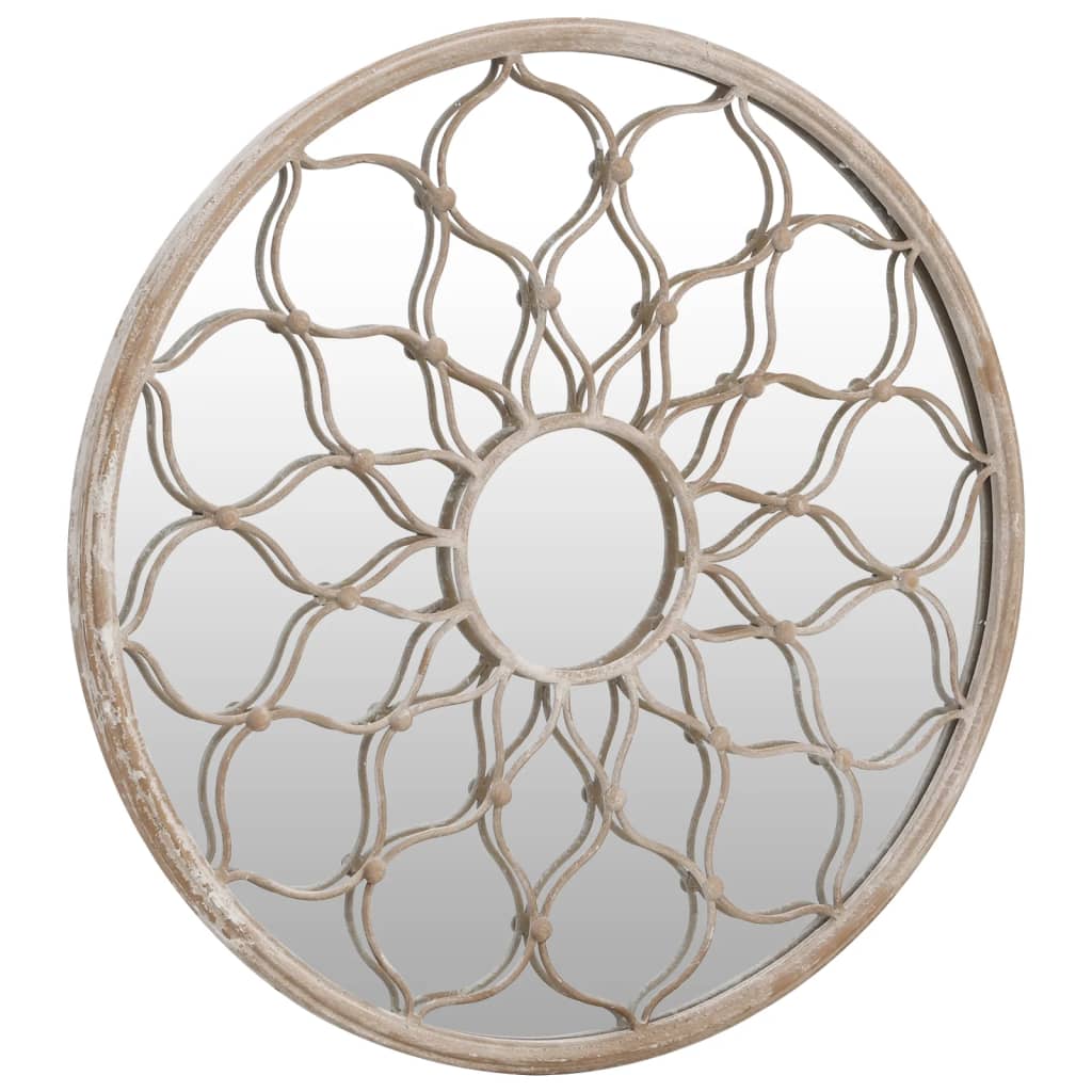 Garden Mirror Iron Round For Outdoor Use