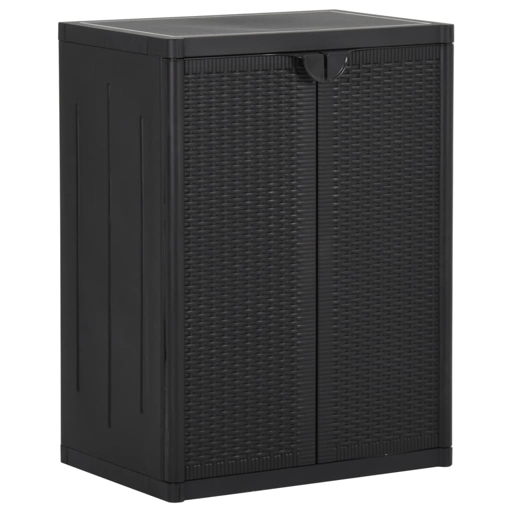 Garden Storage Cabinet 65X45X172 Cm Pp Rattan