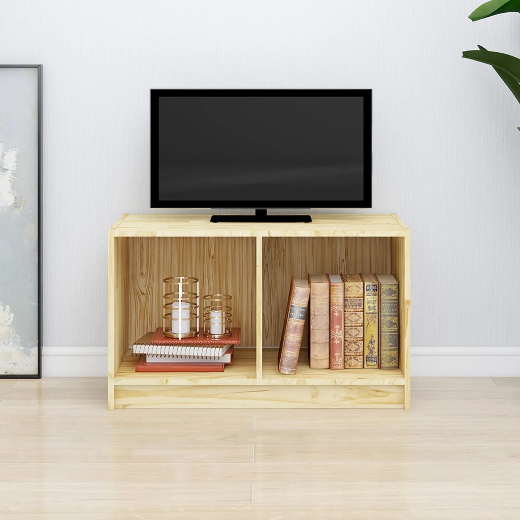 Tv Cabinet 70X33X42 Cm Solid Pinewood