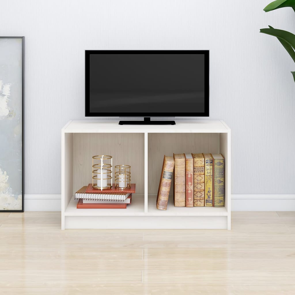 Tv Cabinet 70X33X42 Cm Solid Pinewood