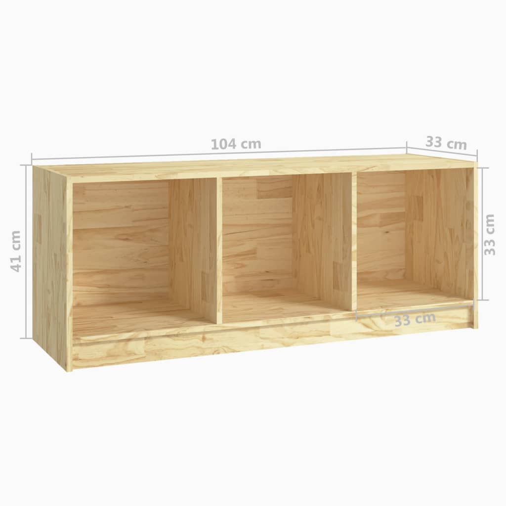 Tv Cabinet 104X33X41 Cm Solid Pinewood
