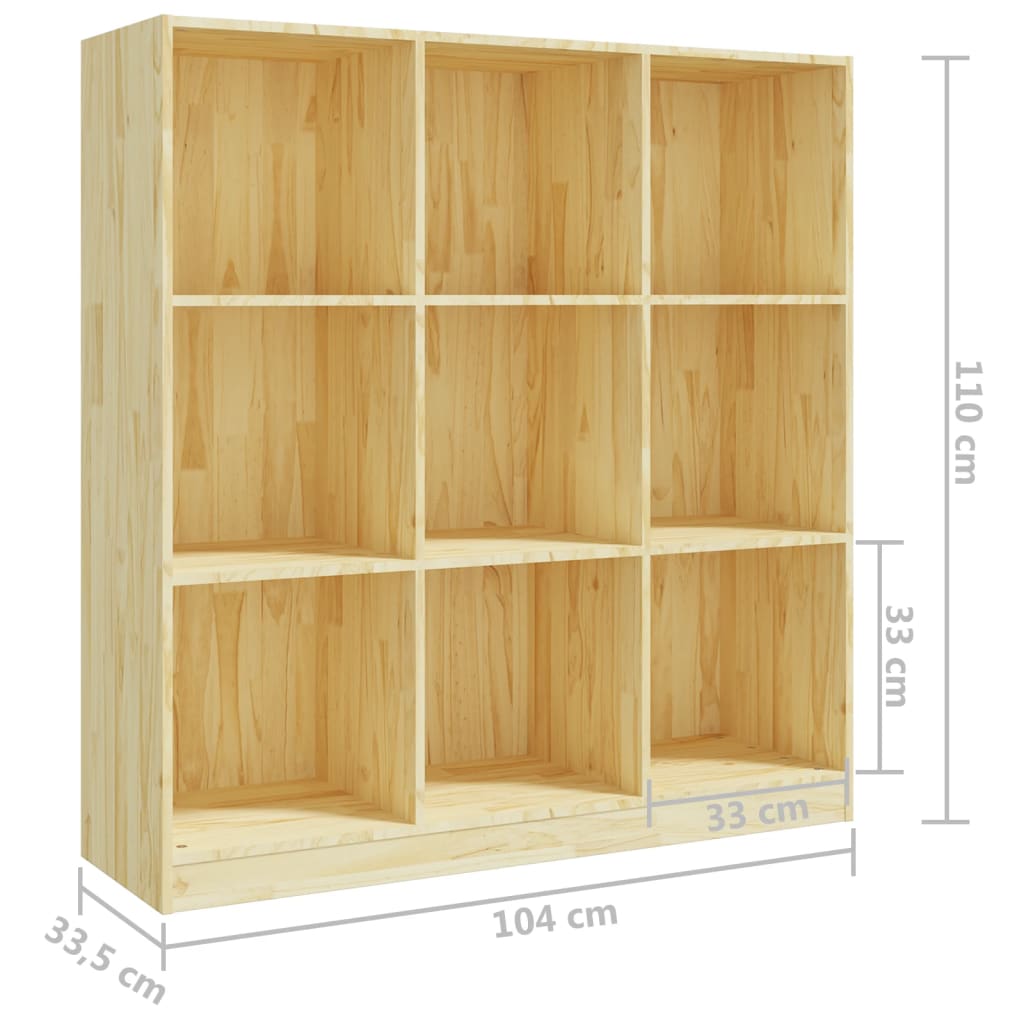 Book Cabinet/Room Divider 104X33.5X110 Cm Solid Pinewood