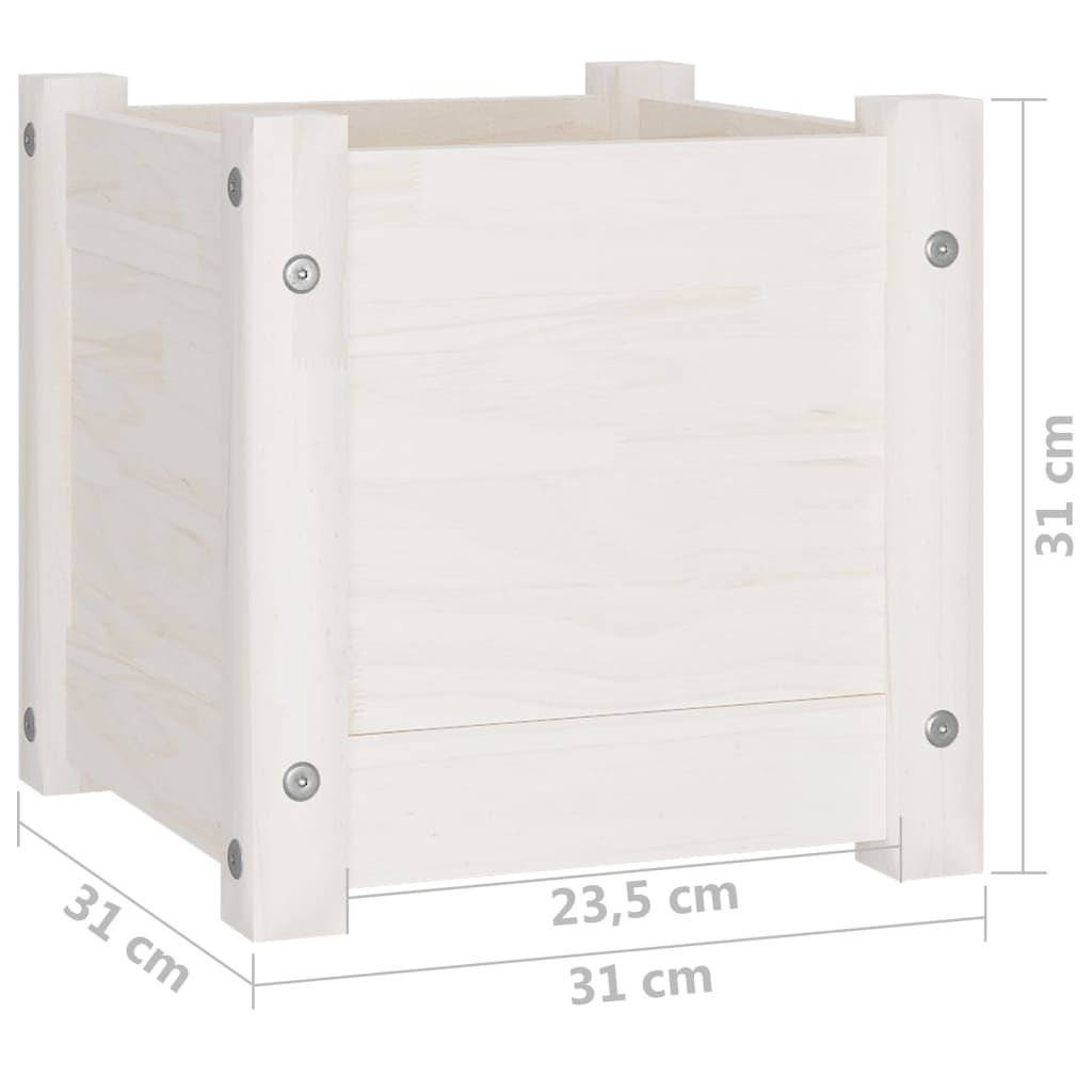 Garden Planters 2 Pcs 31X31X31 Cm Solid Pinewood