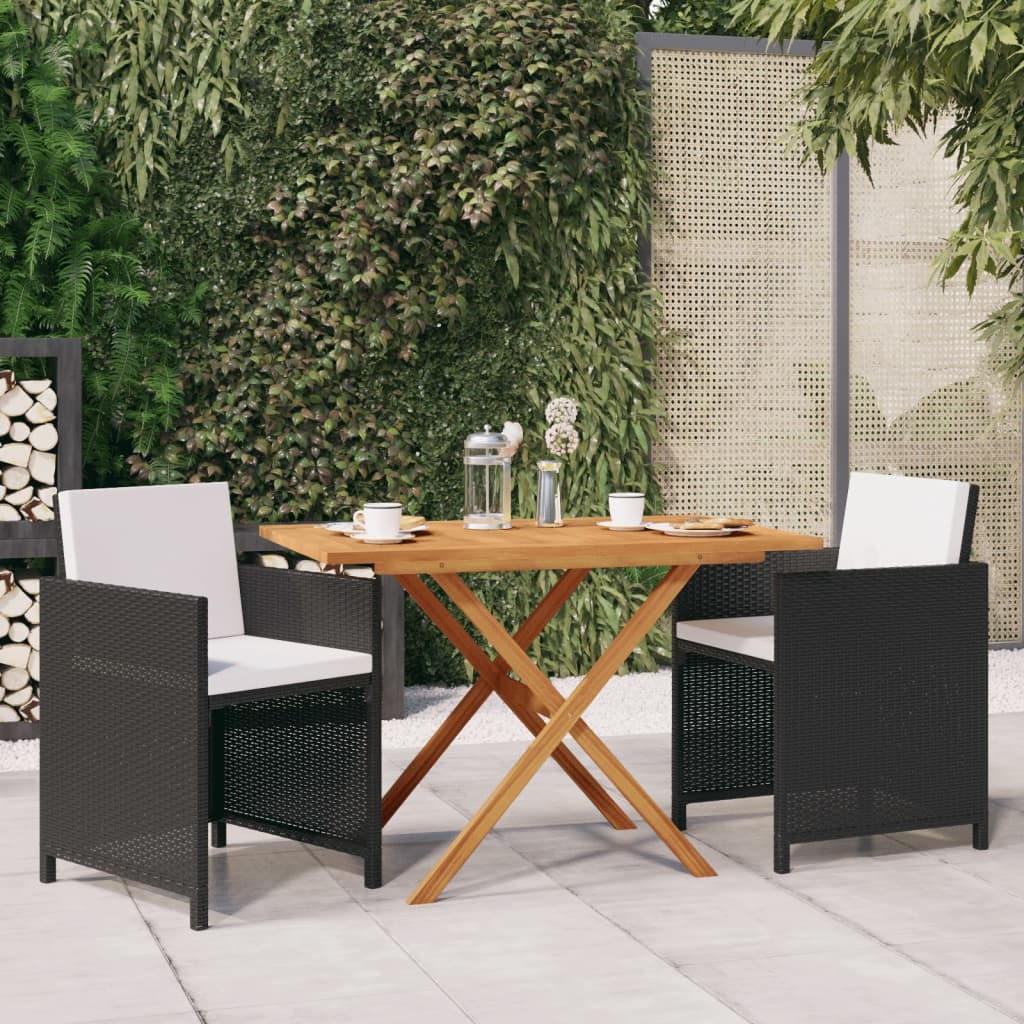 3 Piece Garden Dining Set With Cushions