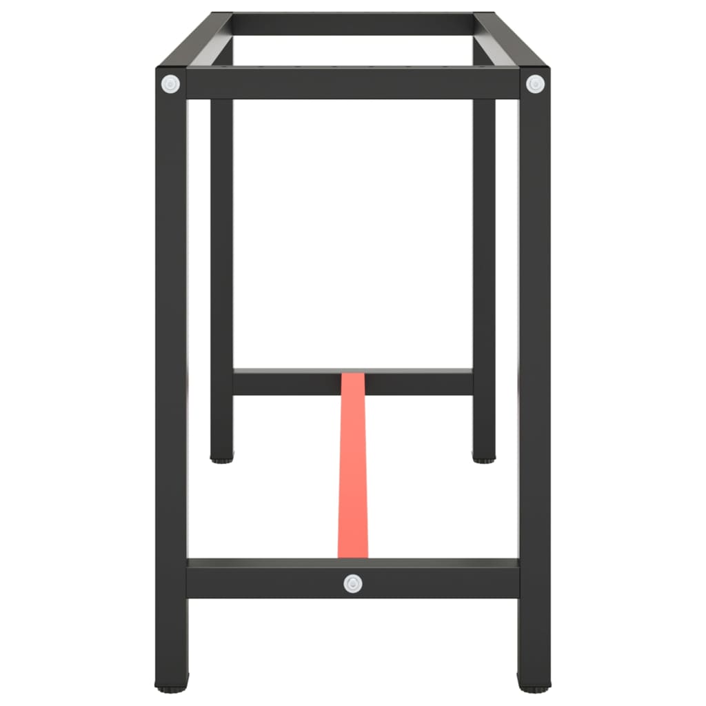 Work Bench Frame Matte Black And Matte Red Metal