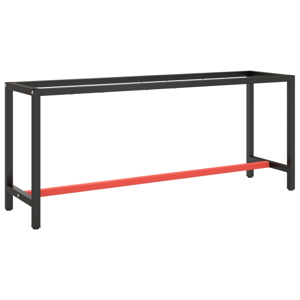 Work Bench Frame Matte Black And Matte Red Metal