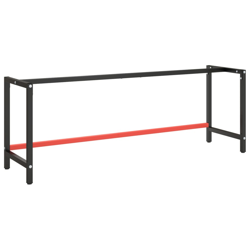 Work Bench Frame Matte Black And Matte Red Metal