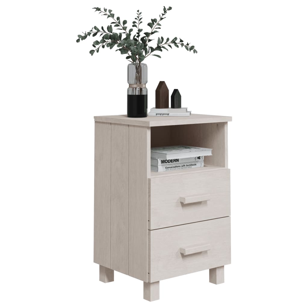 Bedside Cabinet Hamar 40X35X62 Cm Solid Wood Pine