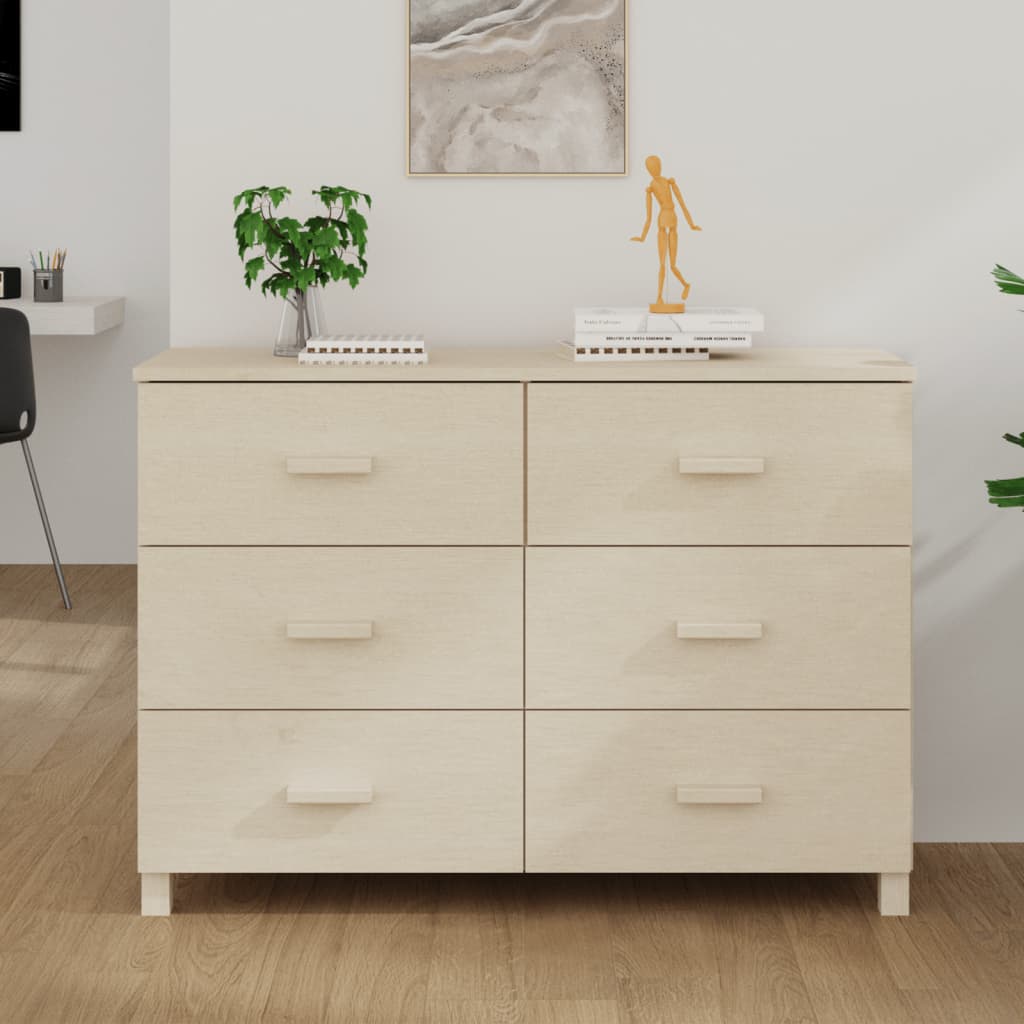 Sideboard Hamar 113X40X80 Cm Solid Wood Pine