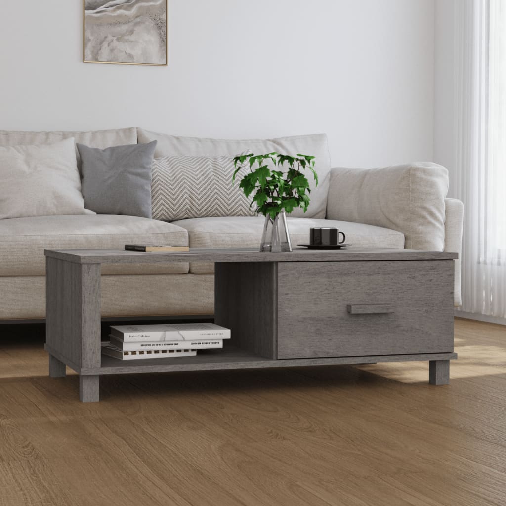 Coffee Table Hamar 100X55X35 Cm Solid Wood Pine