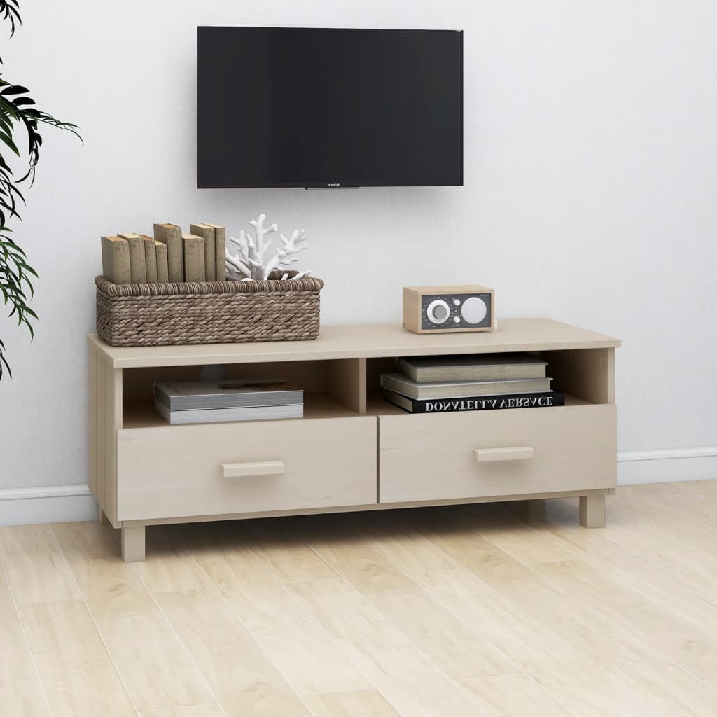 Tv Cabinet Hamar 106X40X40 Cm Solid Wood Pine