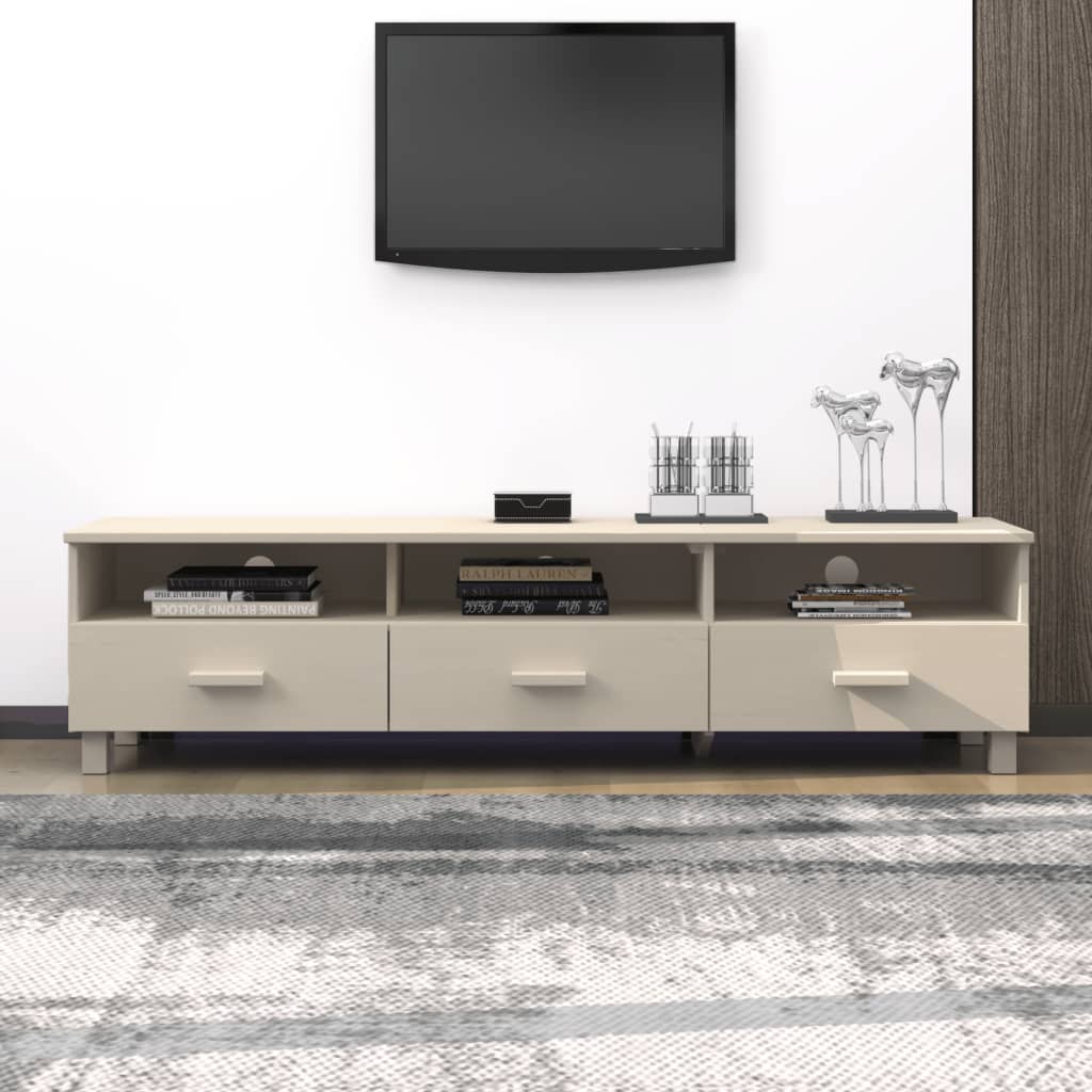 Tv Cabinet Hamar 158X40X40 Cm Solid Wood Pine