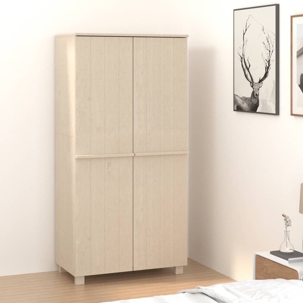 Wardrobe Hamar 89X50X180 Cm Solid Wood Pine