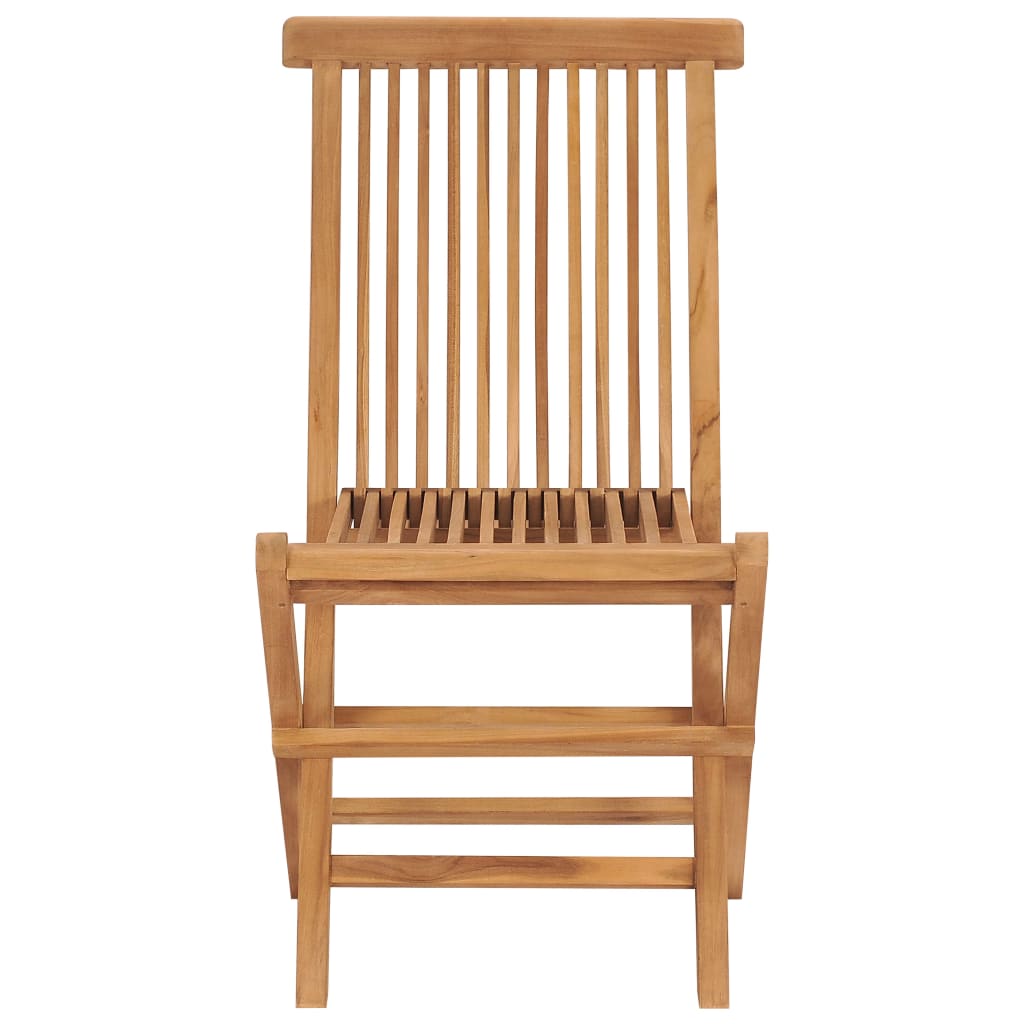 Folding Garden Chairs 6 Pcs Solid Teak Wood