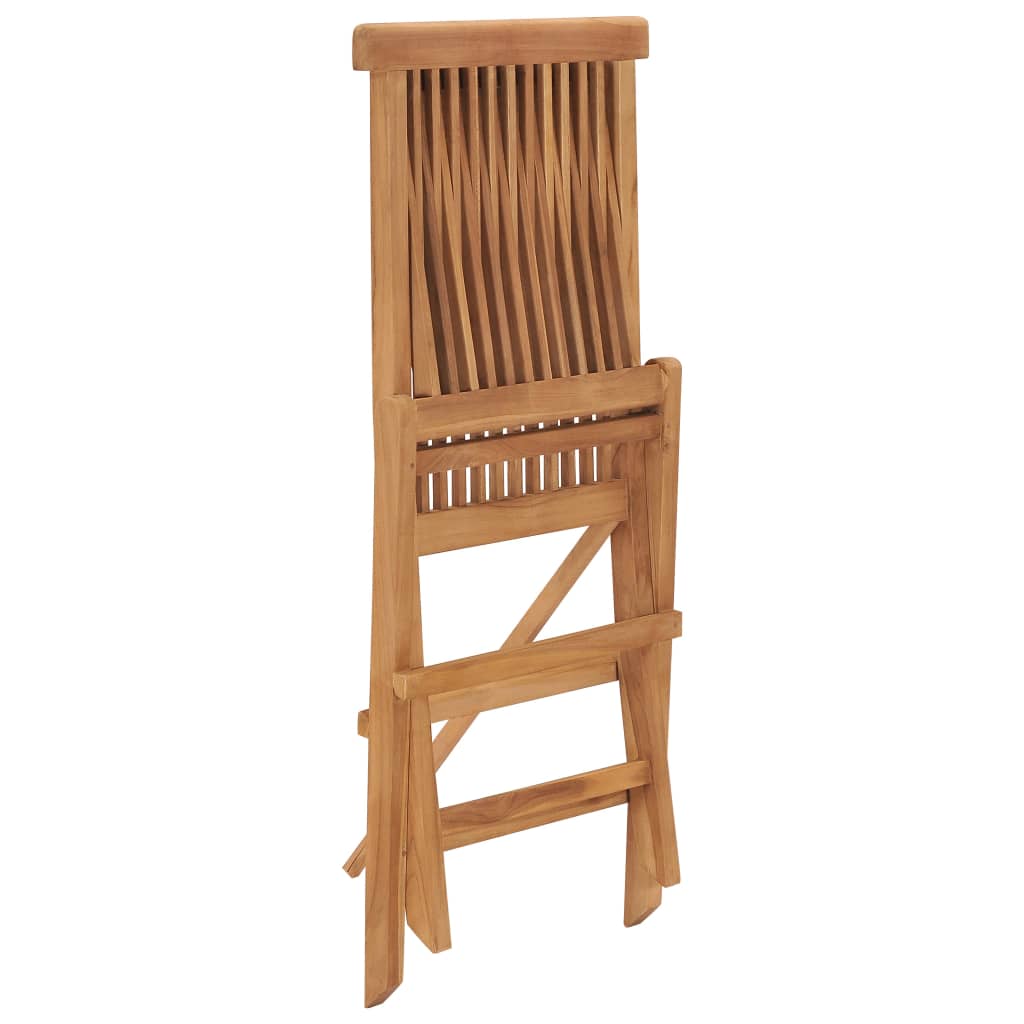 Folding Garden Chairs 6 Pcs Solid Teak Wood