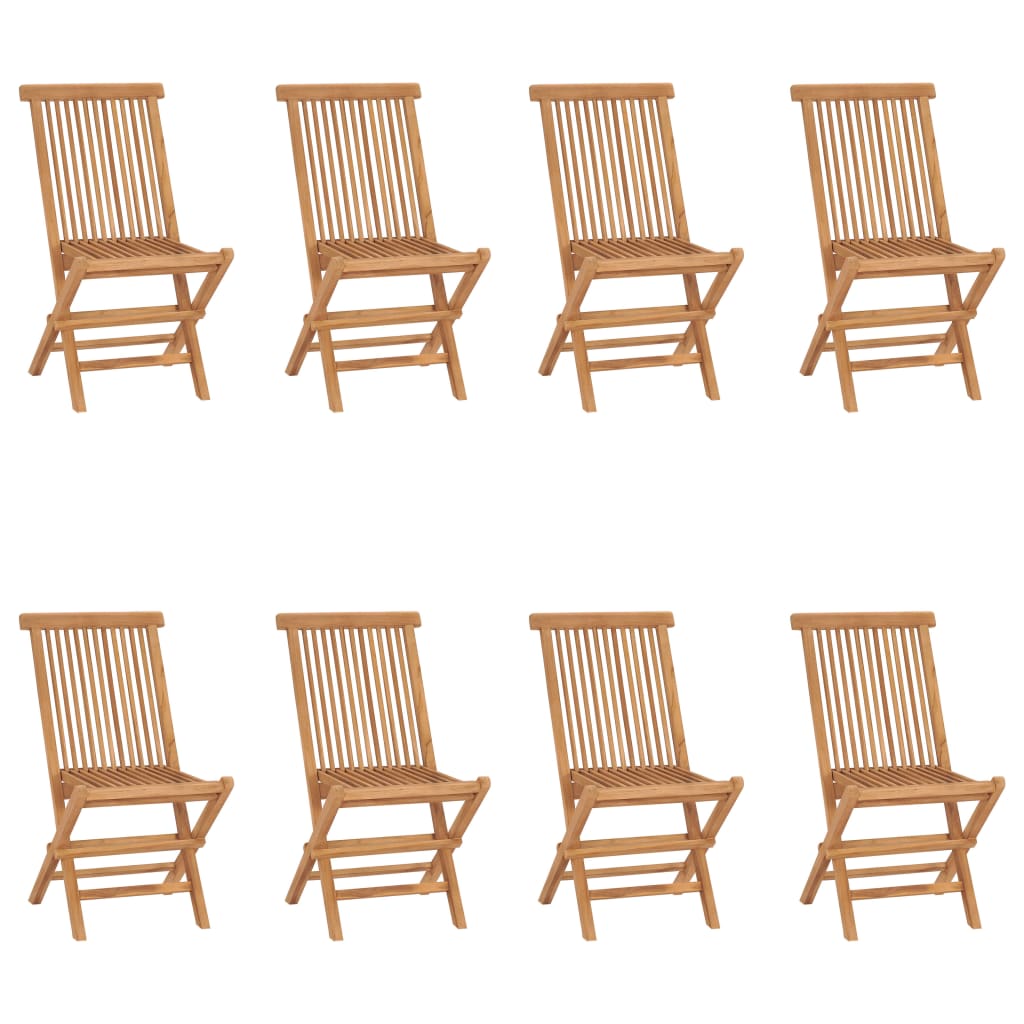 Folding Garden Chairs 6 Pcs Solid Teak Wood