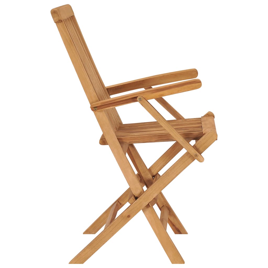 Folding Garden Chairs 6 Pcs Solid Teak Wood