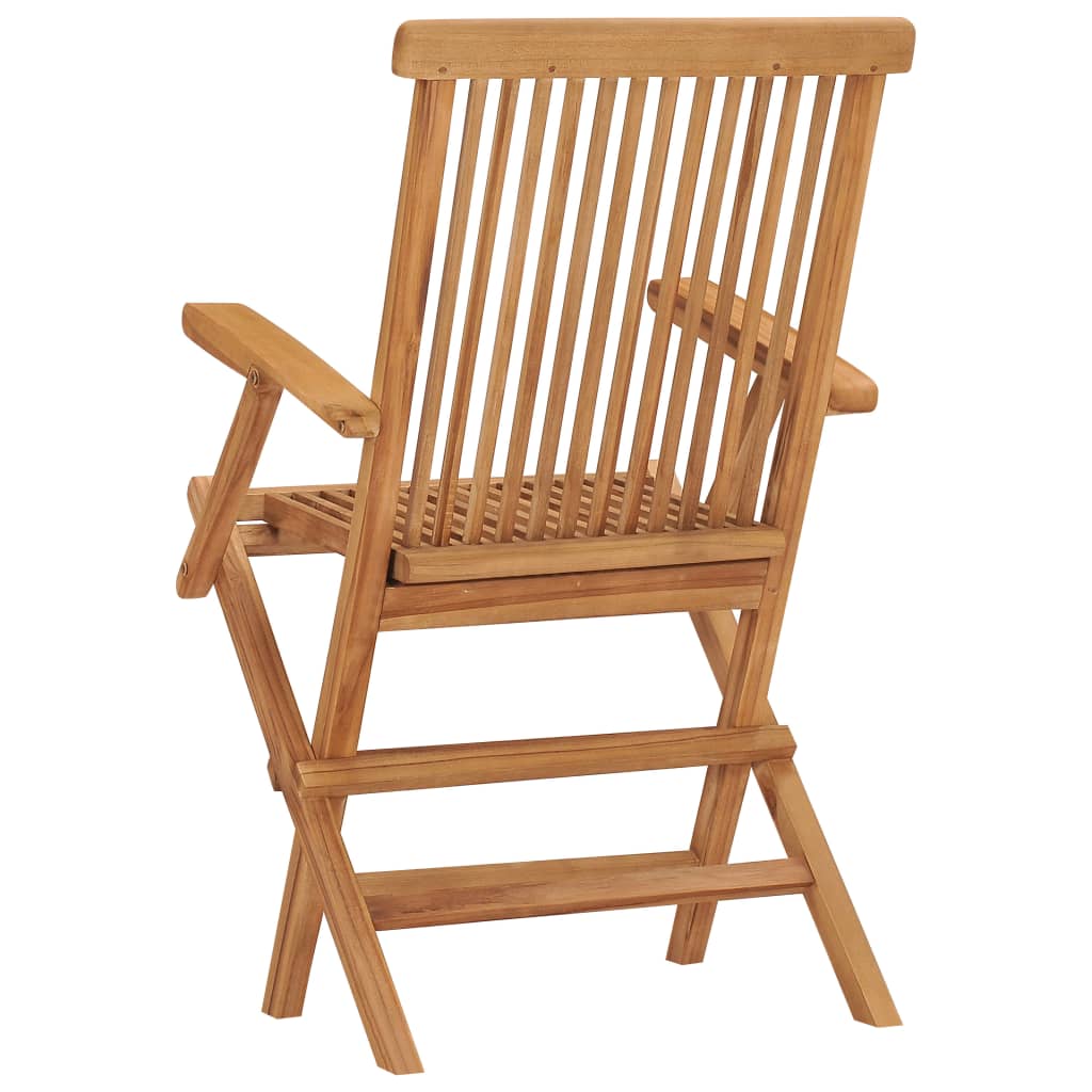 Folding Garden Chairs 6 Pcs Solid Teak Wood