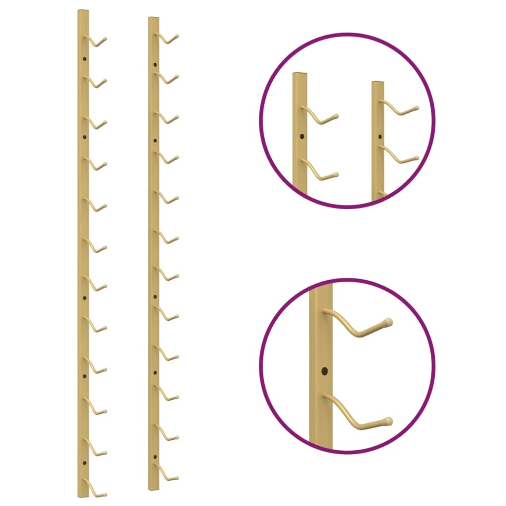 Wall Mounted Wine Rack For 12 Bottles Iron