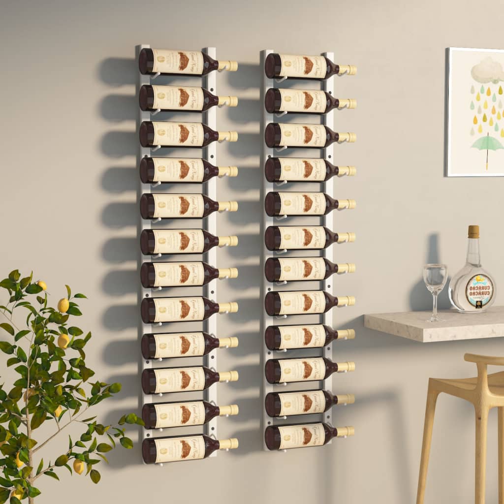 Wall Mounted Wine Rack For 12 Bottles Iron